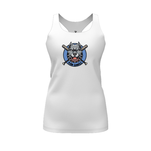 [FT0TRBWH-FYS-LOGO1] Decker Racerback Tank Top (Female Youth S, White, Logo 1)