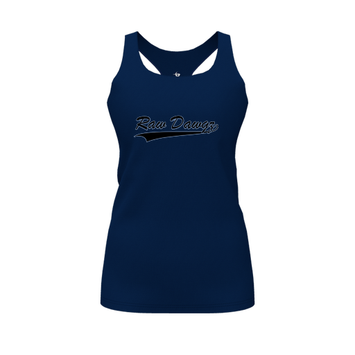[FT0TRBNV-FYS-LOGO2] Decker Racerback Tank Top (Female Youth S, Navy, Logo 2)