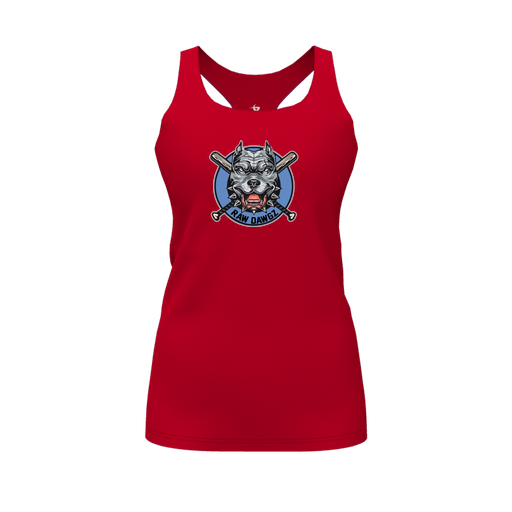 [FT0TRBRD-FYS-LOGO1] Decker Racerback Tank Top (Female Youth S, Red, Logo 1)