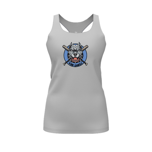 [FT0TRBGY-FYS-LOGO1] Decker Racerback Tank Top (Female Youth S, Gray, Logo 1)