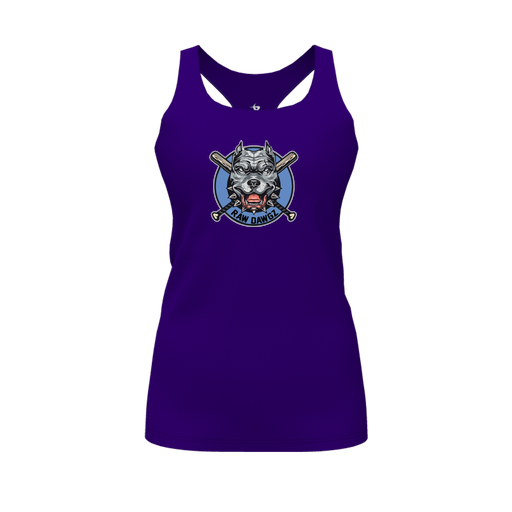 [FT0TRBPP-FYS-LOGO1] Decker Racerback Tank Top (Female Youth S, Purple, Logo 1)