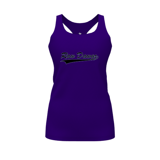 [FT0TRBPP-FYS-LOGO2] Decker Racerback Tank Top (Female Youth S, Purple, Logo 2)