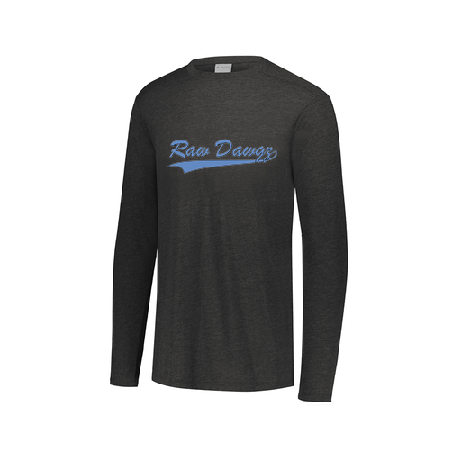 [FTLCUBBK-AXS-LOGO3] Decker Men's Tri-Blend T-Shirt - Long Sleeve (Adult XS, Black, Logo 3)