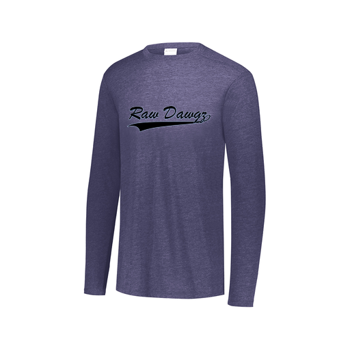 [FTLCUBNV-AXS-LOGO2] Decker Men's Tri-Blend T-Shirt - Long Sleeve (Adult XS, Navy, Logo 2)