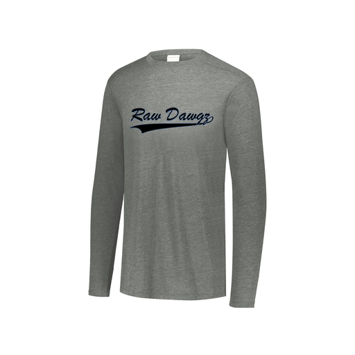 [FTLCUBGY-YS-LOGO2] Decker Youth Tri-Blend T-Shirt - Long Sleeve (Youth S, Gray, Logo 2)