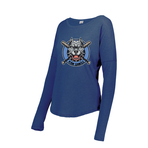 [FTLCUBRY-FAXS-LOGO1] Decker Women's Tri-Blend T-Shirt - Long Sleeve (Female Adult XS, Royal, Logo 1)