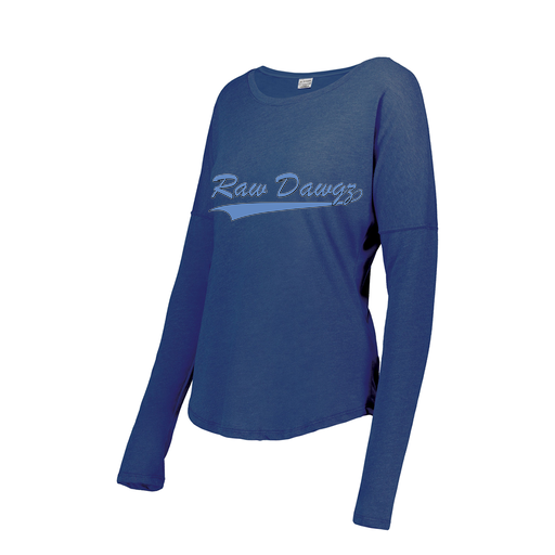 [FTLCUBRY-FAXS-LOGO3] Decker Women's Tri-Blend T-Shirt - Long Sleeve (Female Adult XS, Royal, Logo 3)