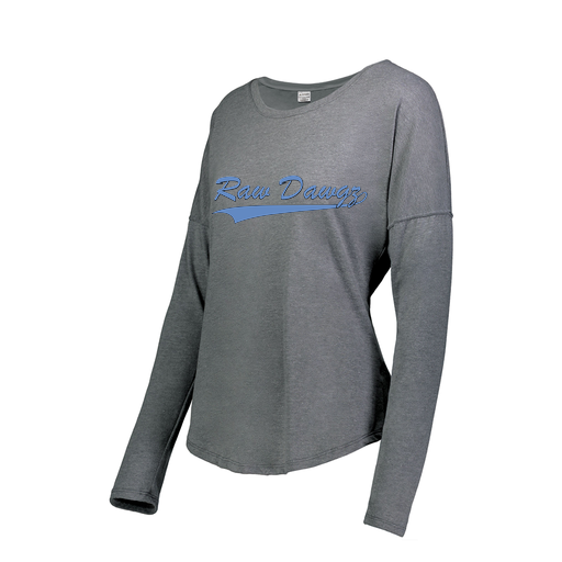 [FTLCUBGY-FAXS-LOGO3] Decker Women's Tri-Blend T-Shirt - Long Sleeve (Female Adult XS, Gray, Logo 3)